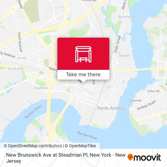 New Brunswick Ave at Steadman Pl map