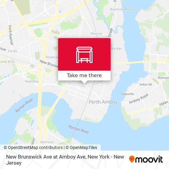 Mapa de New Brunswick Ave at Amboy Ave