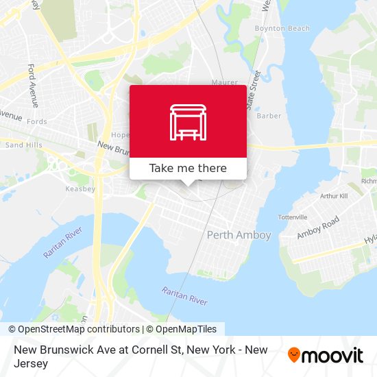 Mapa de New Brunswick Ave at Cornell St