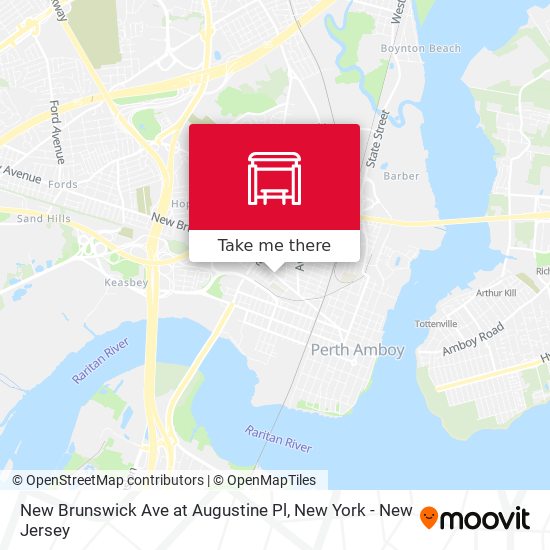 New Brunswick Ave at Augustine Pl map