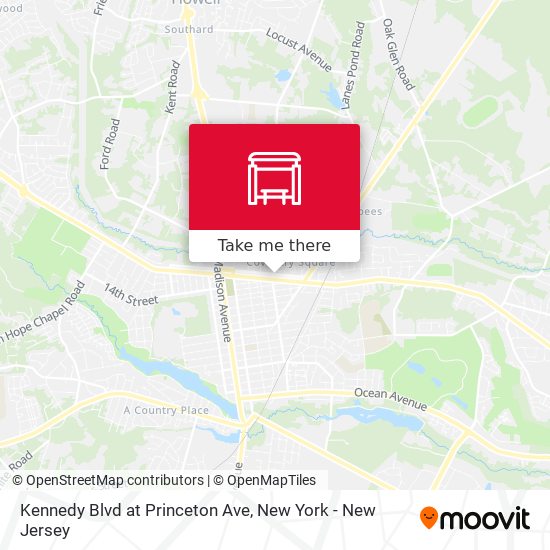 Kennedy Blvd at Princeton Ave map
