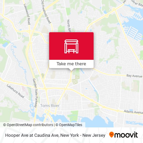 Mapa de Hooper Ave at Caudina Ave
