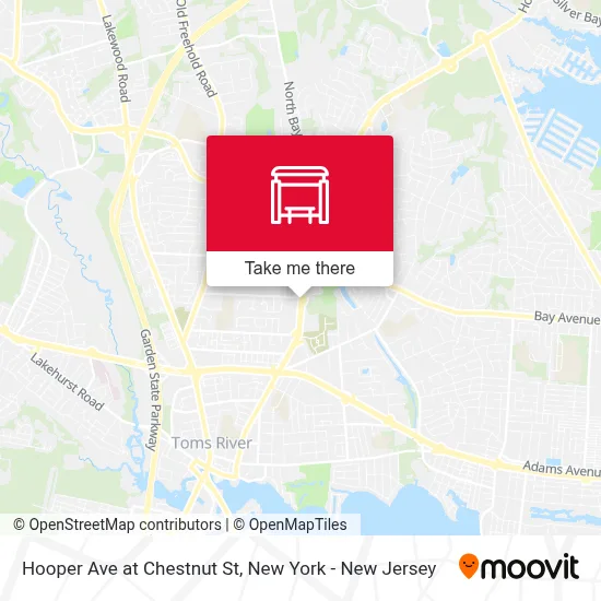 Hooper Ave at Chestnut St map