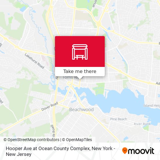 Mapa de Hooper Ave at Ocean County Complex