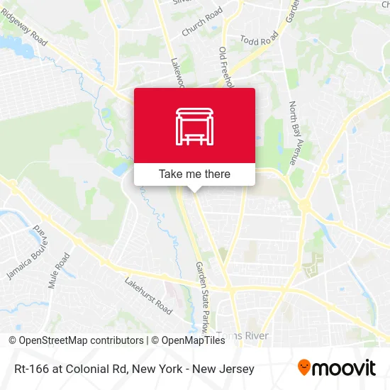 Rt-166 at Colonial Rd map