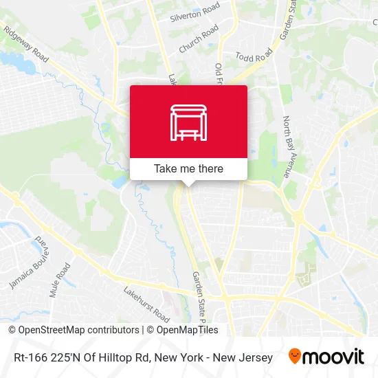 Rt-166 225'N Of Hilltop Rd map