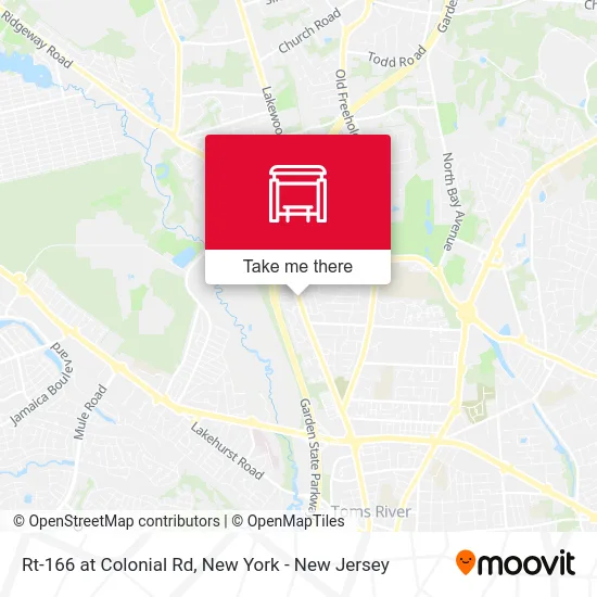 Rt-166 at Colonial Rd map