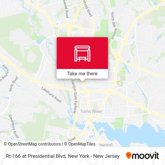 Rt-166 at Presidential Blvd map