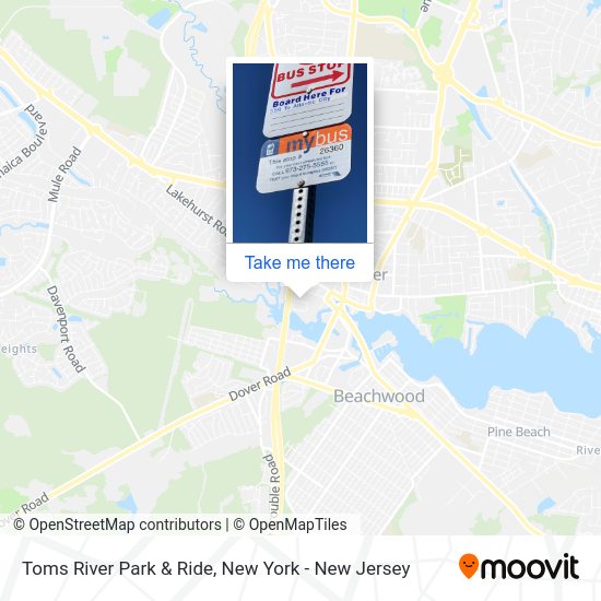 Toms River Park & Ride map