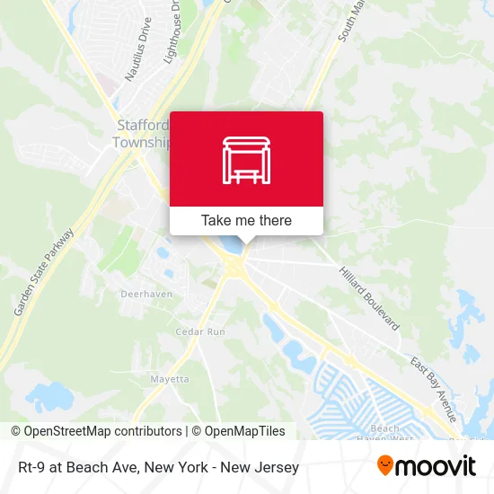 Rt-9 at Beach Ave map