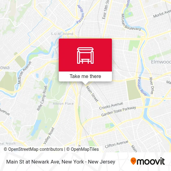 Main St at Newark Ave map