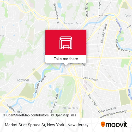 Market St at Spruce St map