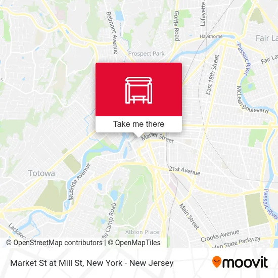 Market St at Mill St map