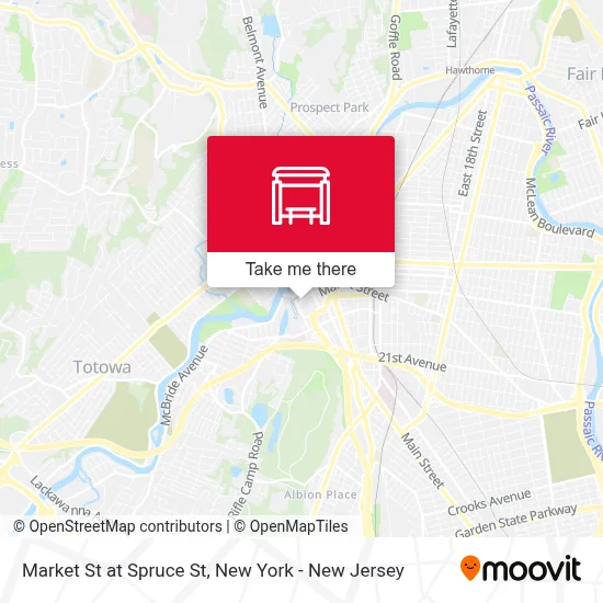 Market St at Spruce St map