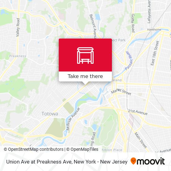 Mapa de Union Ave at Preakness Ave