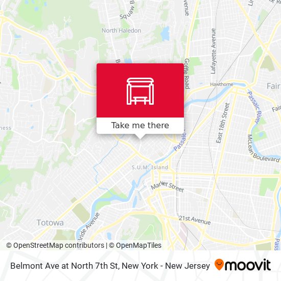 Mapa de Belmont Ave at North 7th St