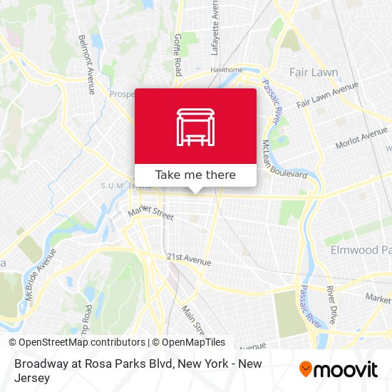 Broadway at Rosa Parks Blvd map
