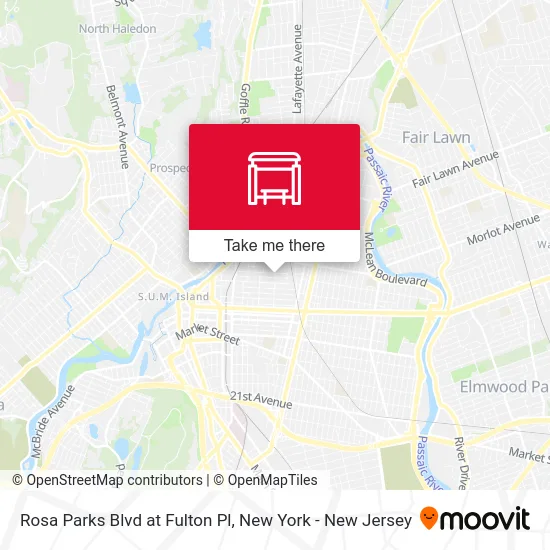 Rosa Parks Blvd at Fulton Pl map