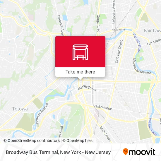 Broadway Bus Terminal map