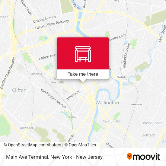 Main Ave Terminal map