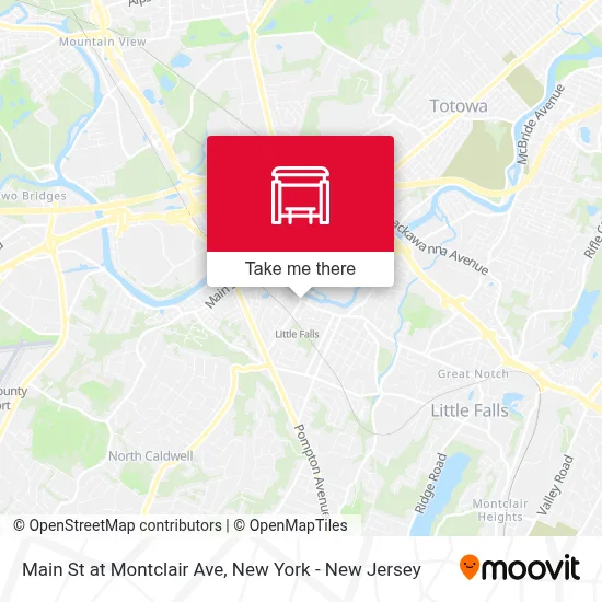 Main St at Montclair Ave map