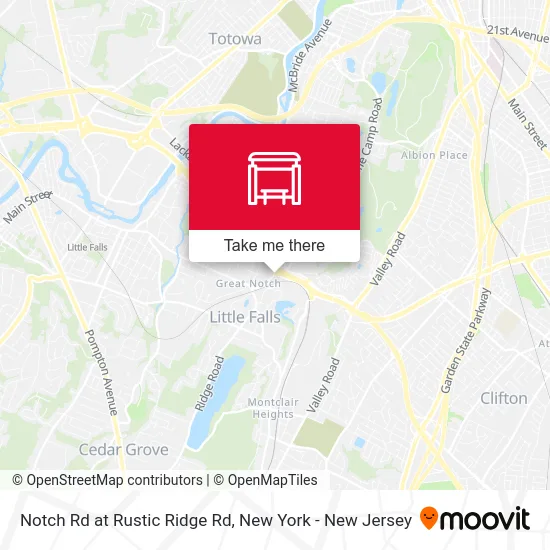 Notch Rd at Rustic Ridge Rd map