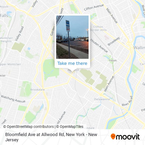 Mapa de Bloomfield Ave at Allwood Rd