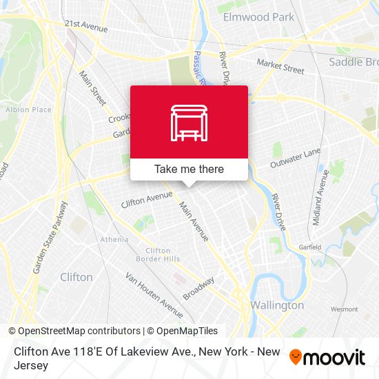 Mapa de Clifton Ave 118'E Of Lakeview Ave.