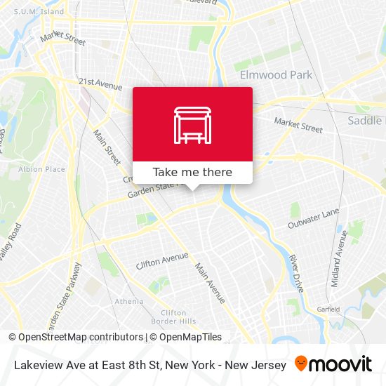 Mapa de Lakeview Ave at East 8th St