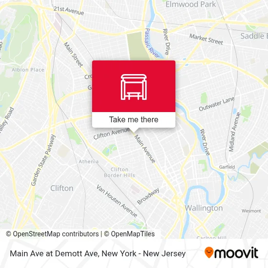 Main Ave at Demott Ave map