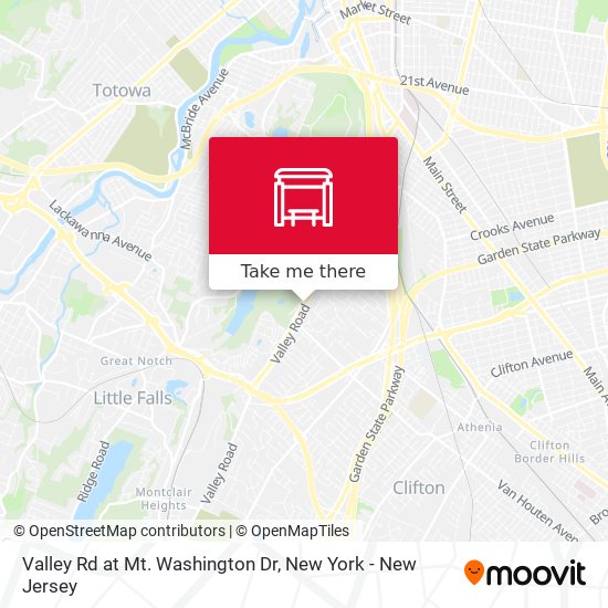 Valley Rd at Mt. Washington Dr map