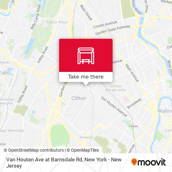Van Houten Ave at Barnsdale Rd map