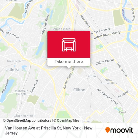Van Houten Ave at Priscilla St map