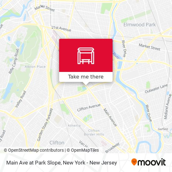 Mapa de Main Ave at Park Slope