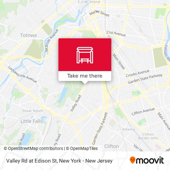 Mapa de Valley Rd at Edison St