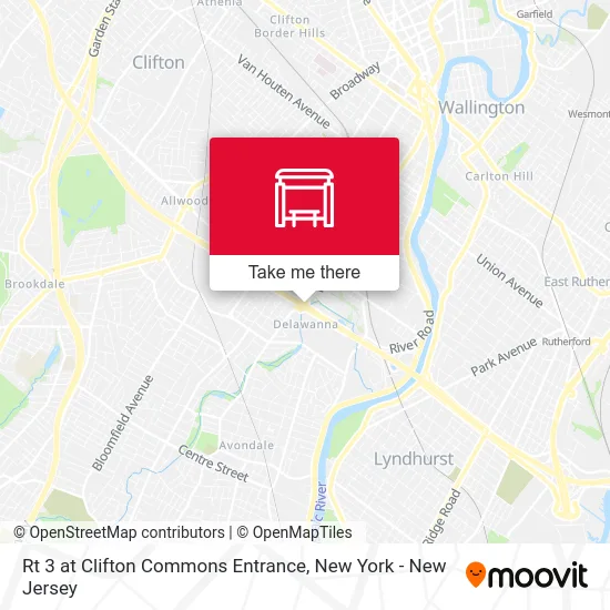 Rt 3 at Clifton Commons Entrance map
