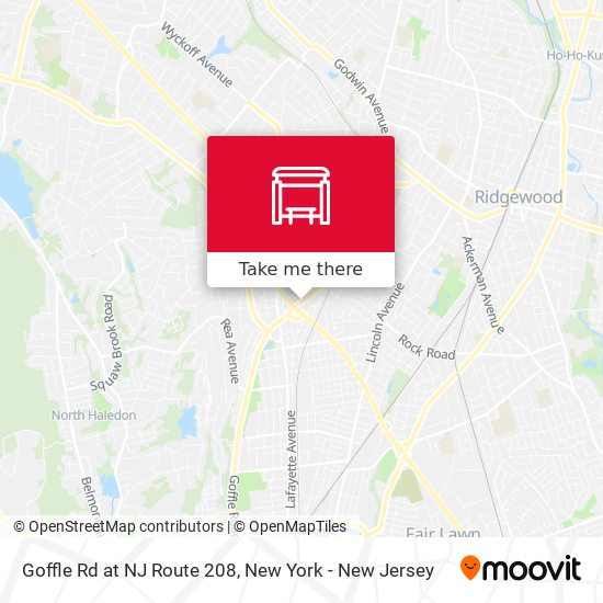 Goffle Rd at NJ Route 208 map