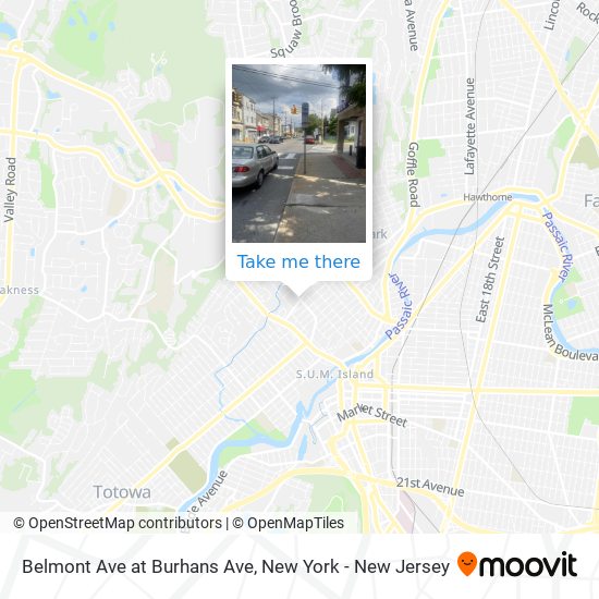 Belmont Ave at Burhans Ave map