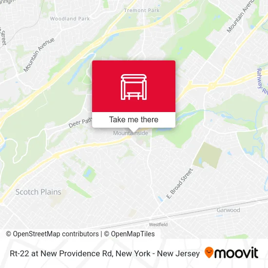 Rt-22 at New Providence Rd map