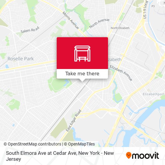 Mapa de South Elmora Ave at Cedar Ave
