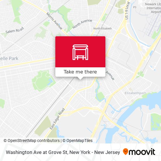 Mapa de Washington Ave at Grove St