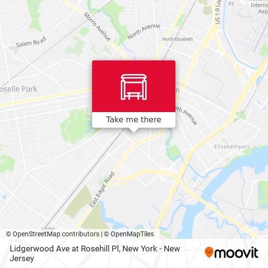 Mapa de Lidgerwood Ave at Rosehill Pl
