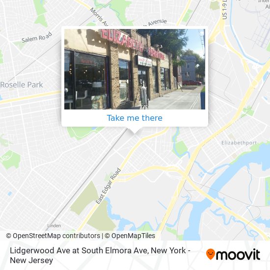 Lidgerwood Ave at South Elmora Ave map