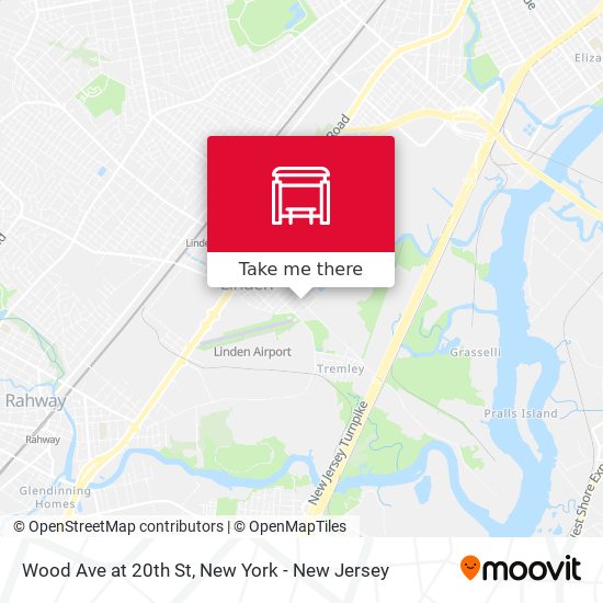 Wood Ave at 20th St map