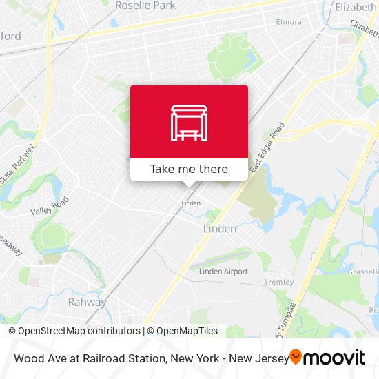 Wood Ave at Railroad Station map