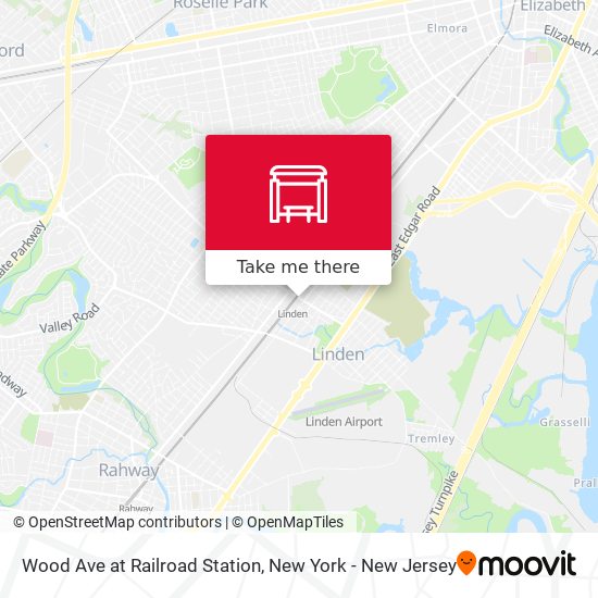 Wood Ave at Railroad Station map