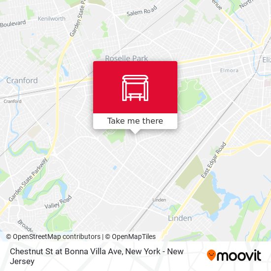 Chestnut St at Bonna Villa Ave map