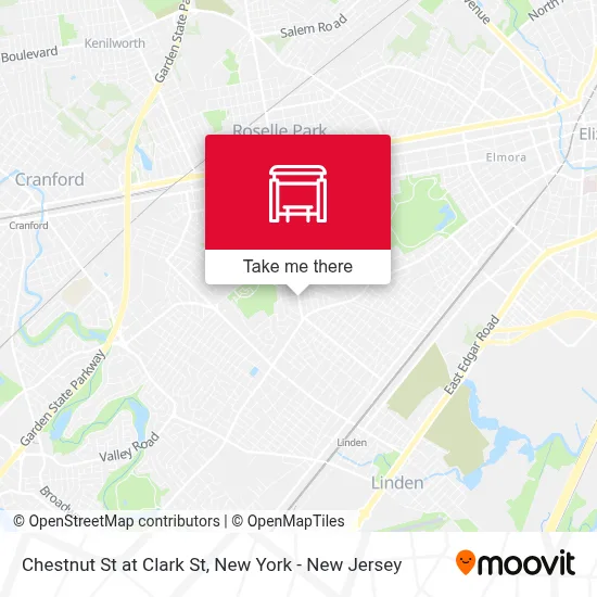 Chestnut St at Clark St map