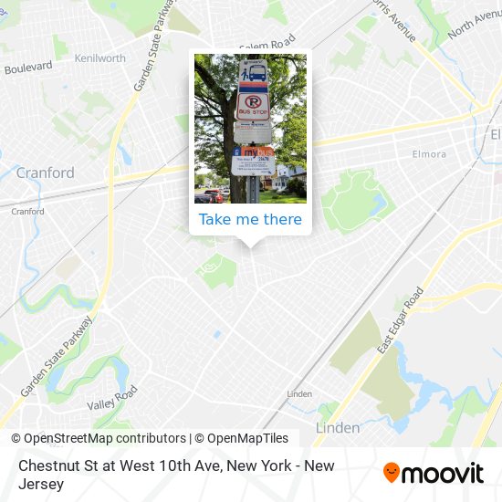 Mapa de Chestnut St at West 10th Ave