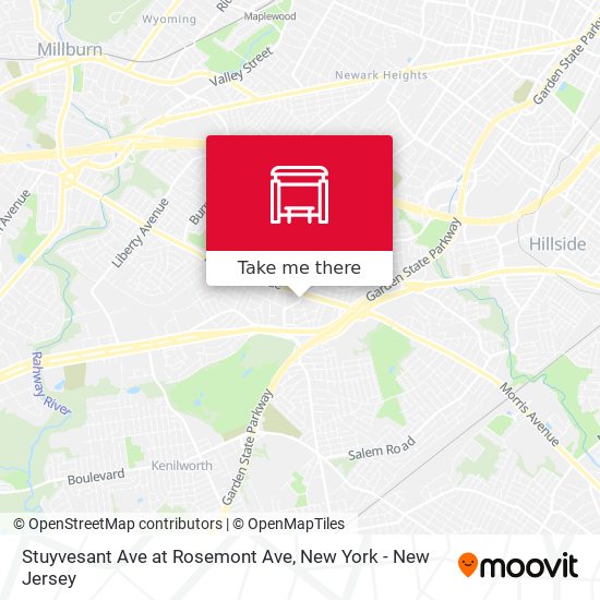 Mapa de Stuyvesant Ave at Rosemont Ave